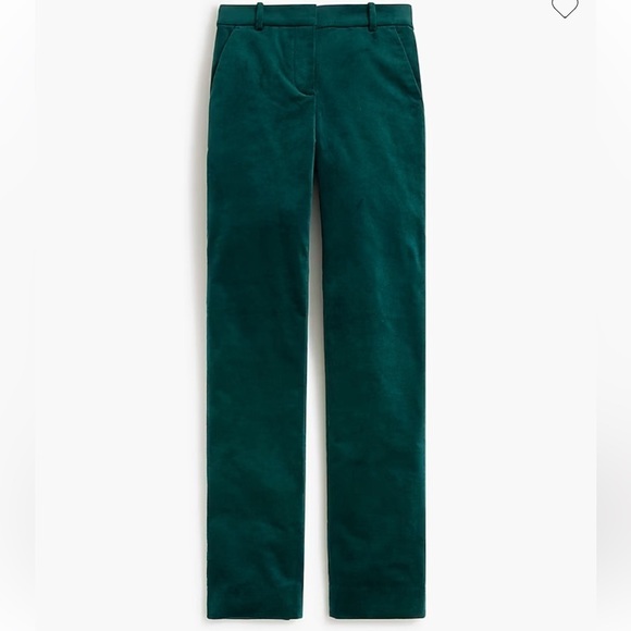 J Crew Factory Petite Velvet Kallie pant in Old Forest green size 12P NWOT BU805 - Picture 4 of 10